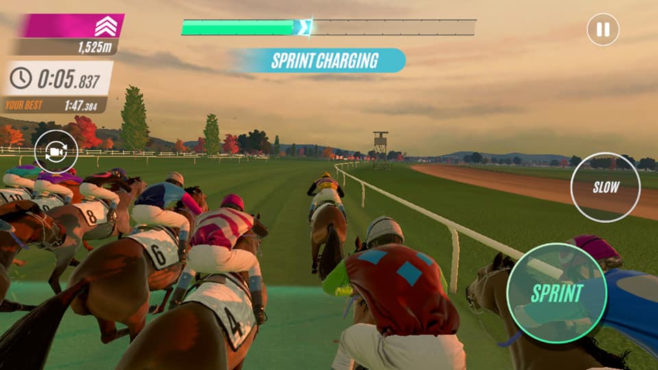 Rival Stars Horse Racing screenshot: in a race