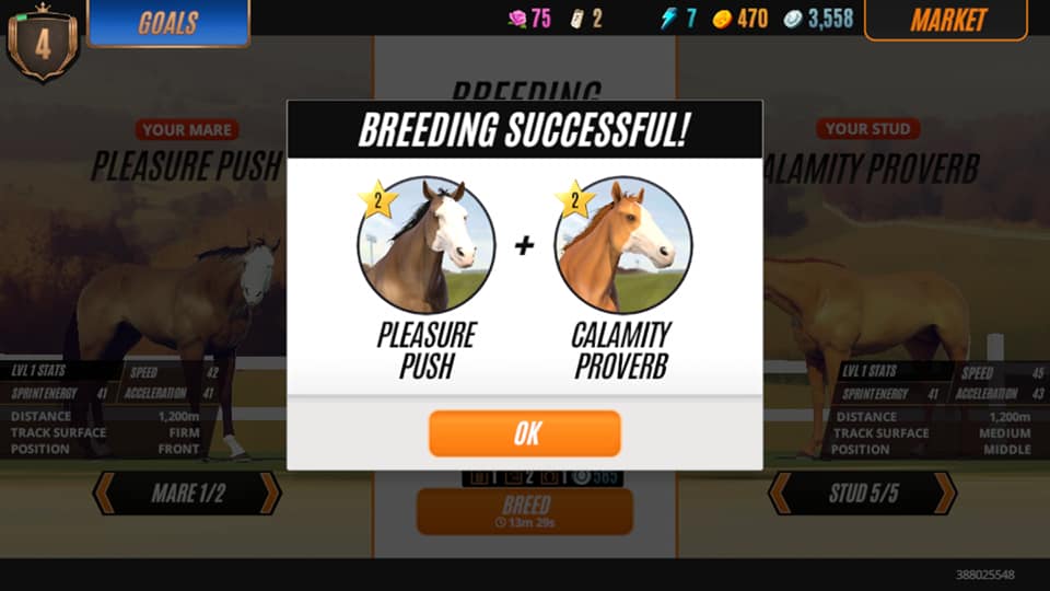 Rival Stars Horse Racing screenshot: breeding horses