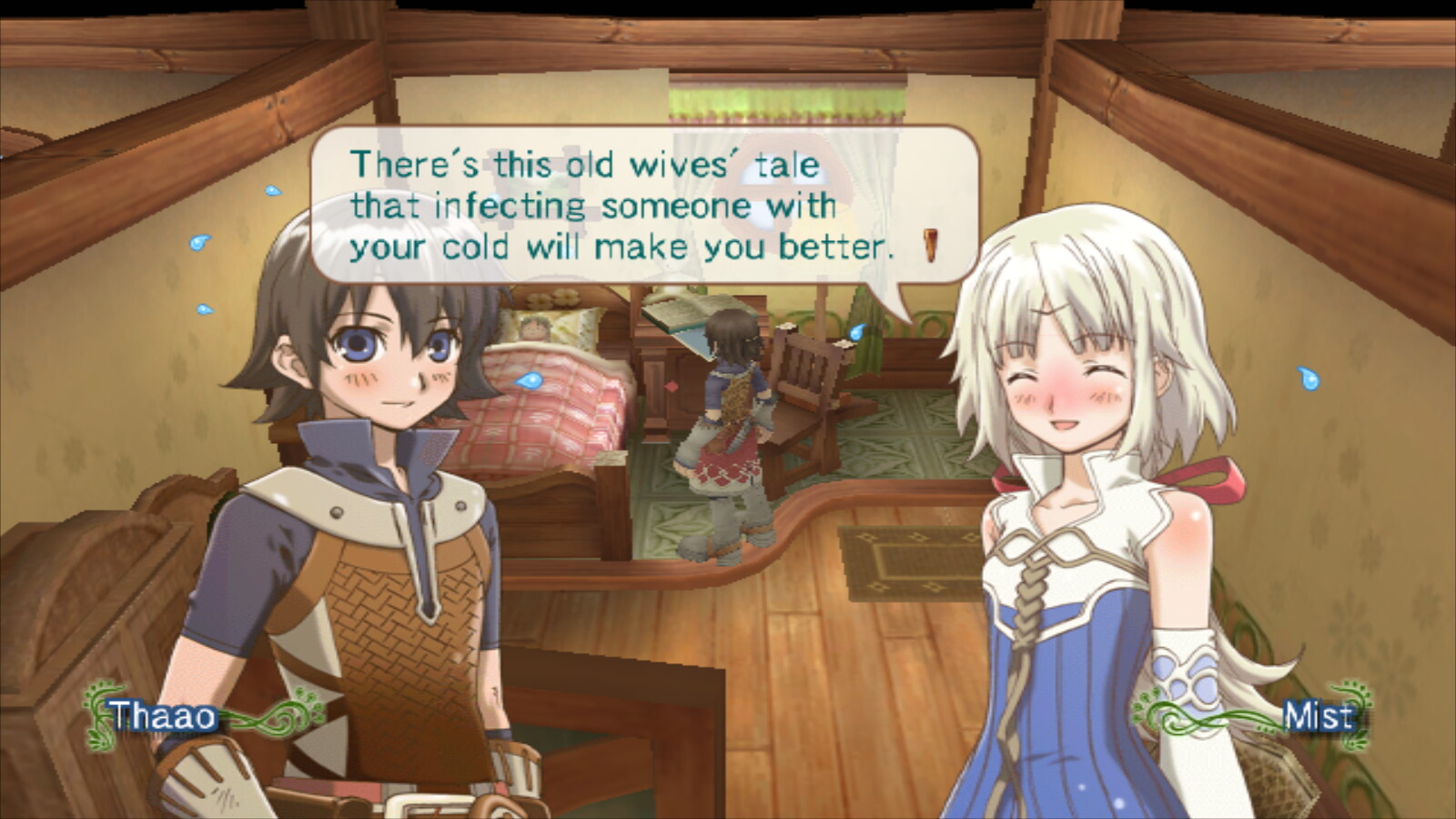 Rune Factory Frontier Screenshot: Mist is sick